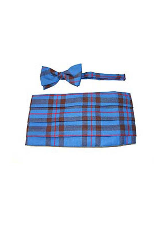 clan Luxury Wool Tartan Cummerbund & Bow Tie Set