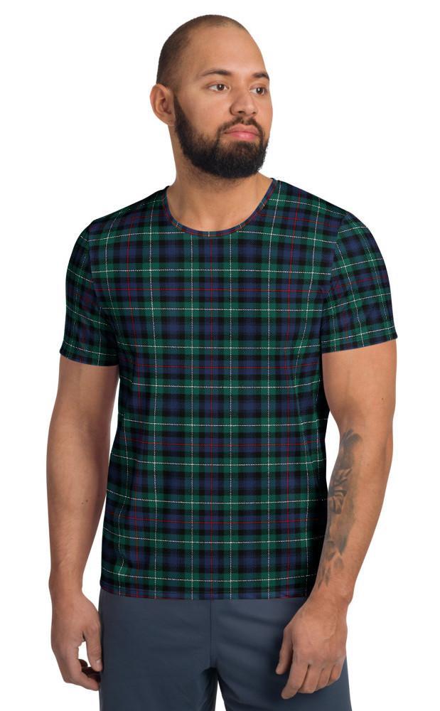 clan Mens Tartan Athletic T‑Shirt