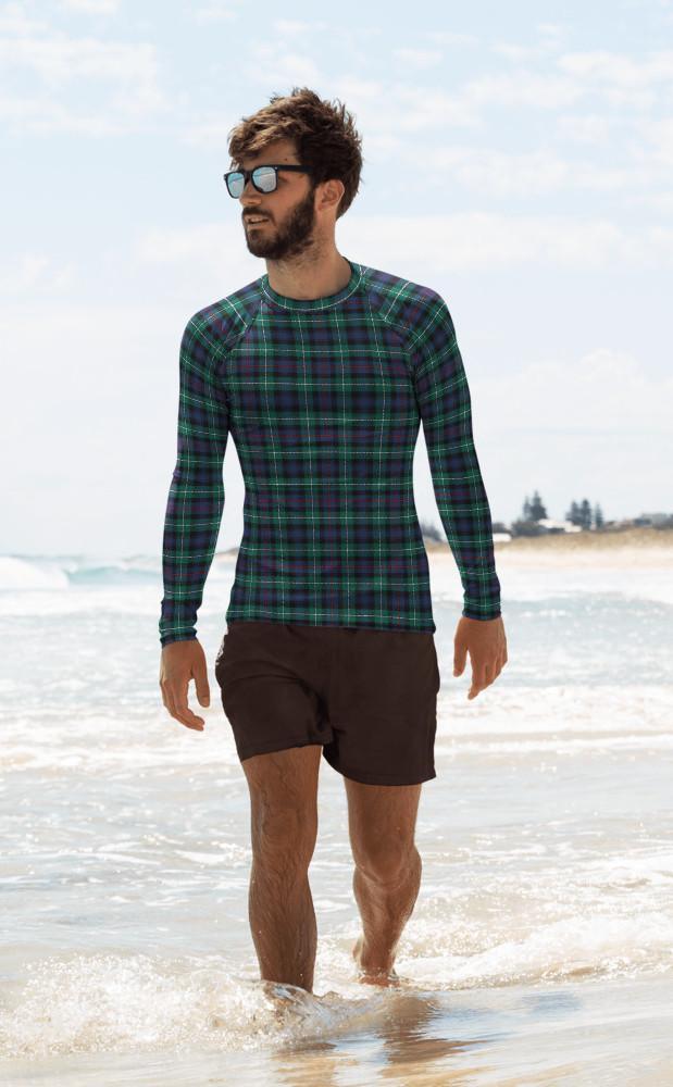 clan Mens Tartan Rash Guard