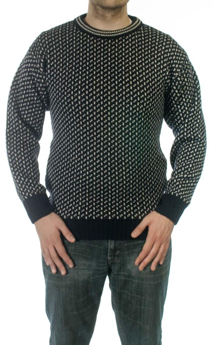 clan Navy and Ecru Dover Sweater