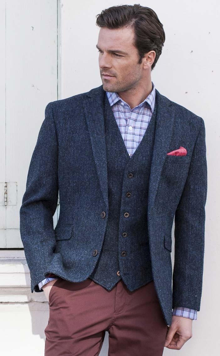 clan Navy Harris Tweed Jacket