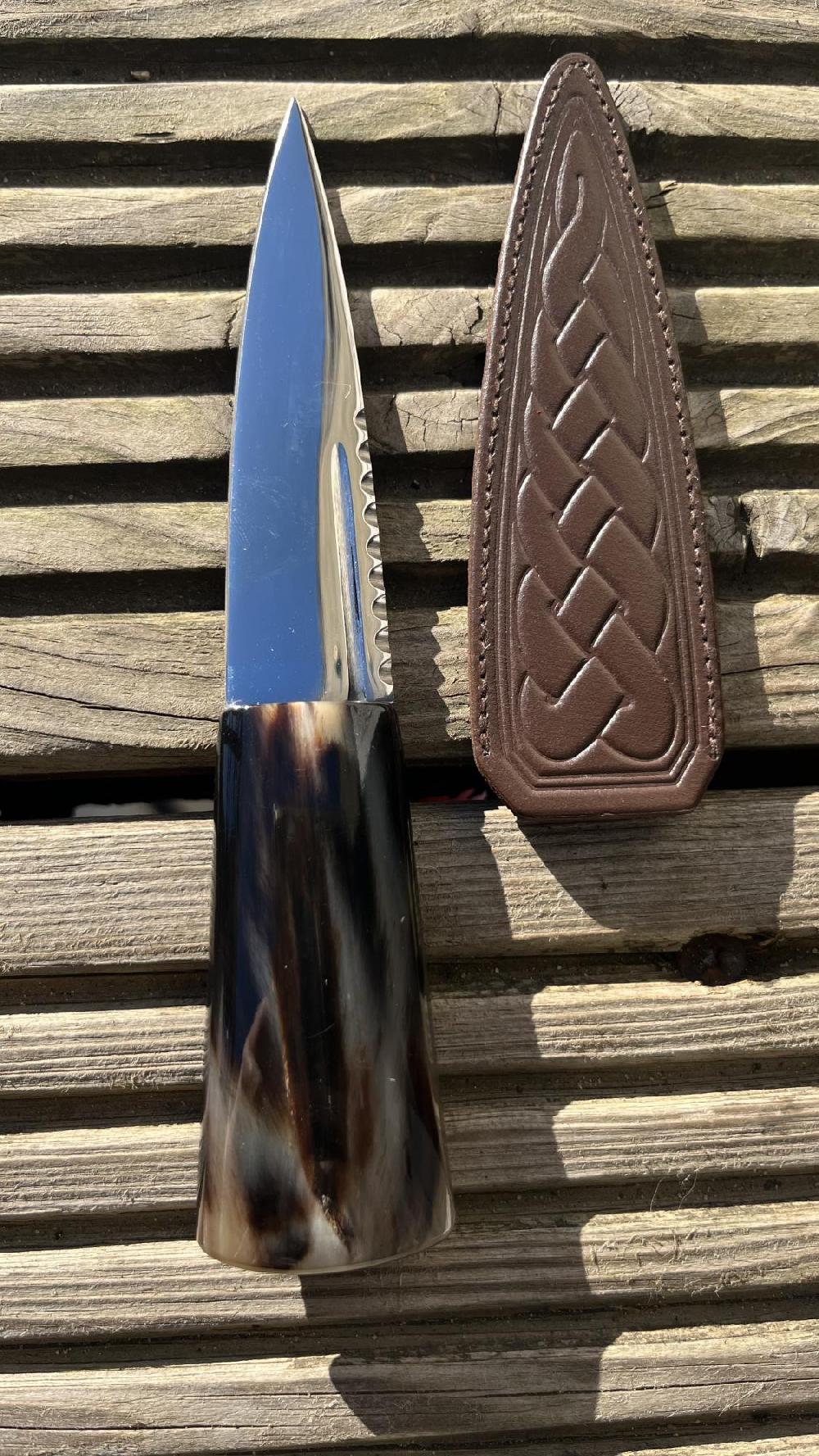 clan Oxhorn Handle Sgian Dubh