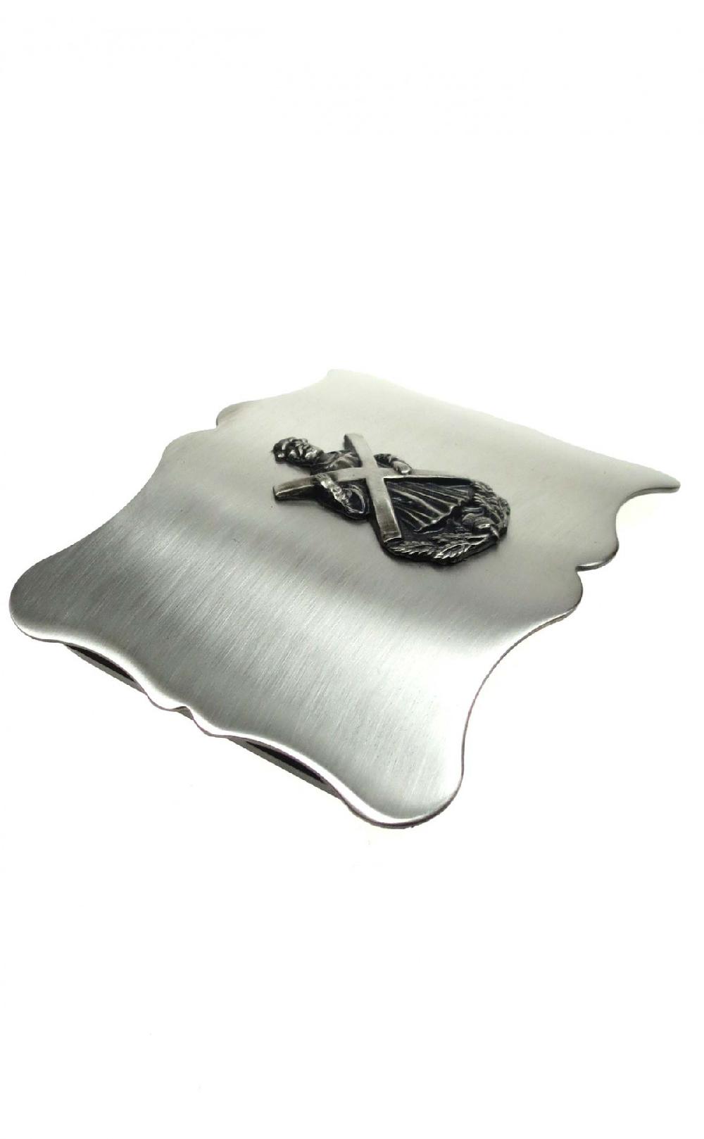 Clan Plain Antique St Andrews Cross Belt Buckle
