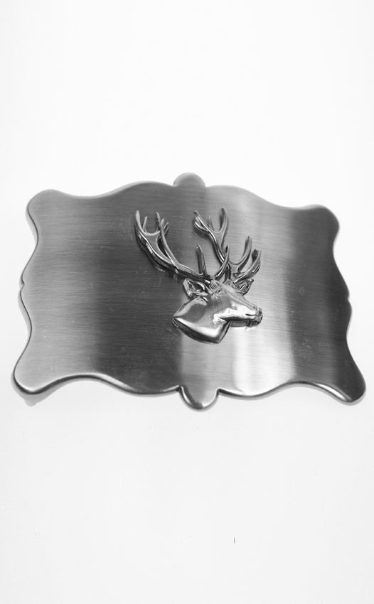 clan Plain Antique Stag Belt Buckle