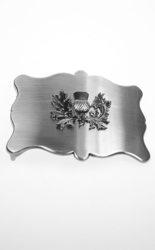 clan Plain Antique Thistle Belt Buckle
