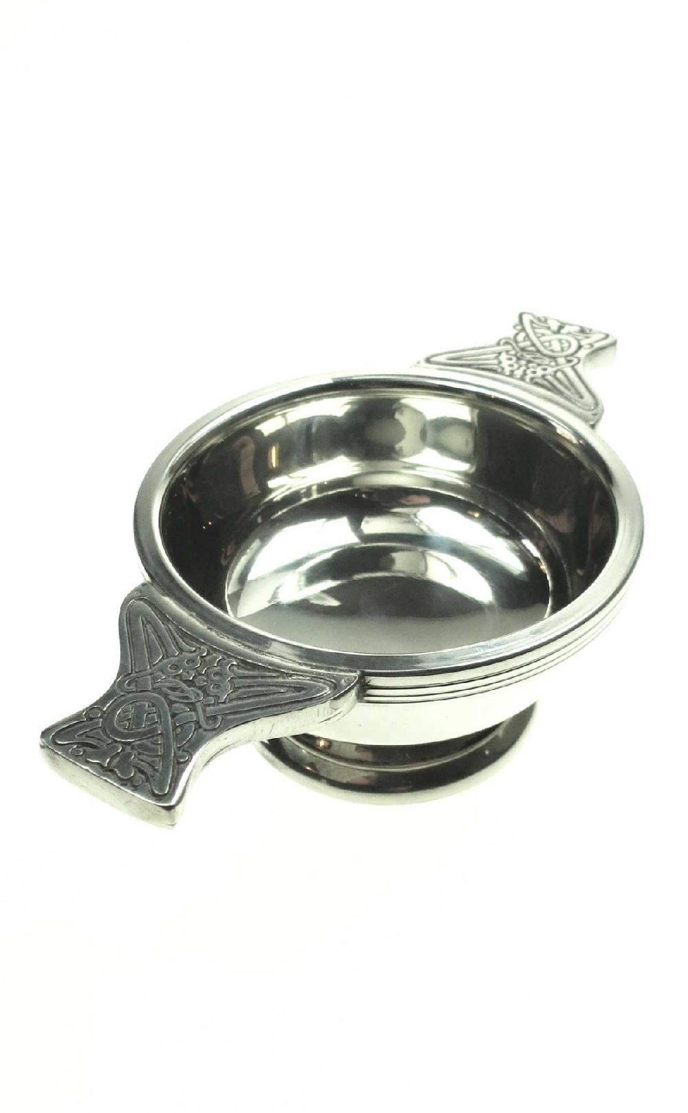 clan Plain Bowl Celtic Handle Quaich