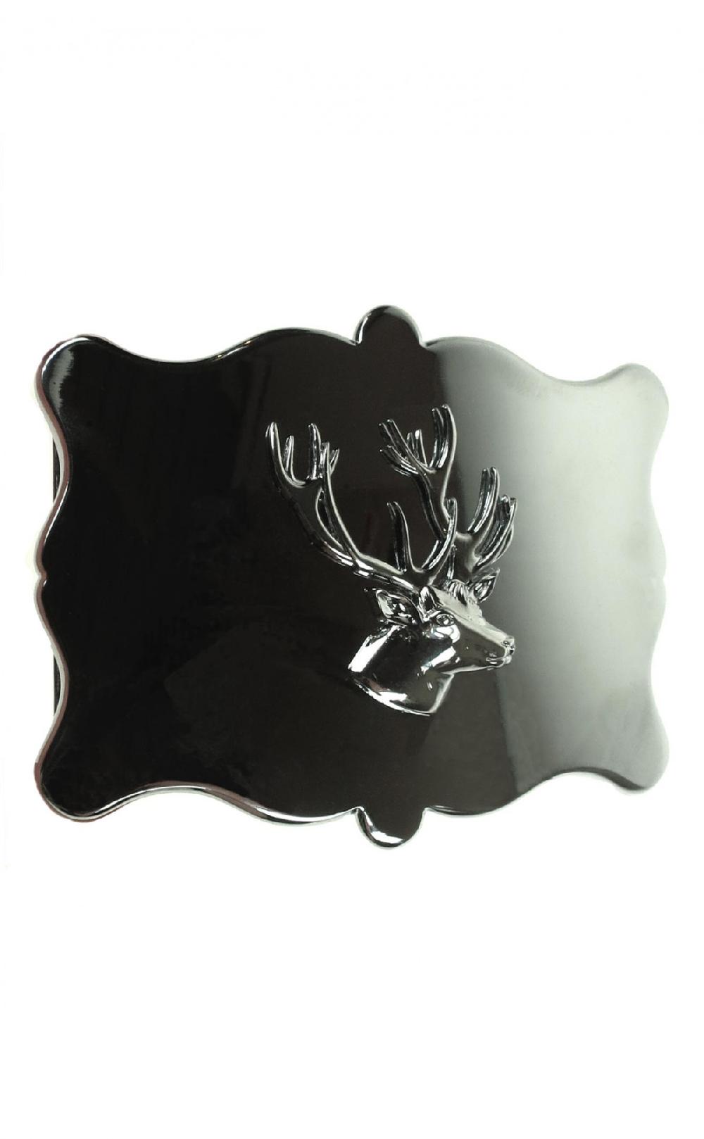 clan Plain Stag Head Belt Buckle