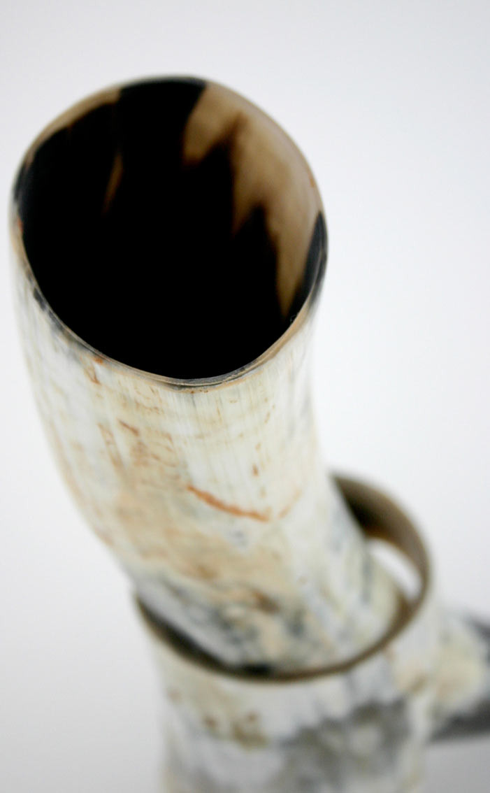Clan Rough Drinking Horn With Stand