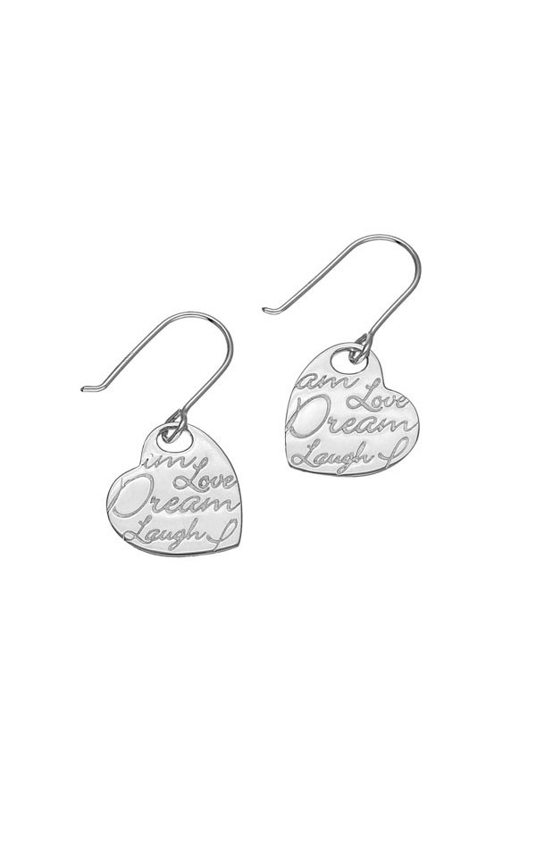 clan Script Drop Earrings ‑ E1471