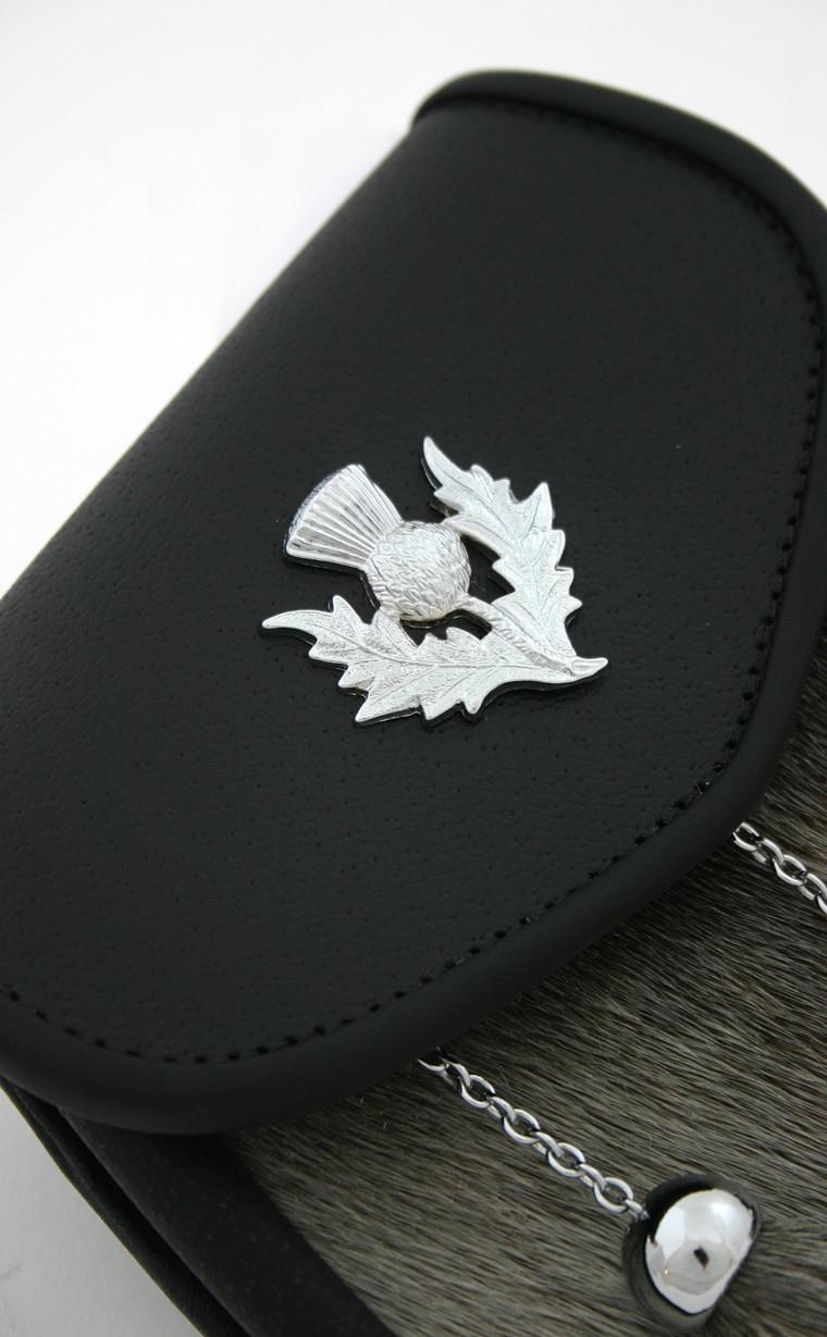 clan Semi Dress Sporran Thistle emblem