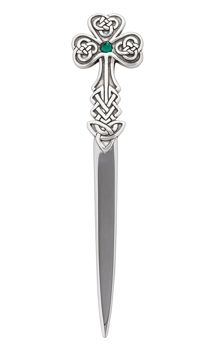 clan Shamrock and Jewel Letter Opener