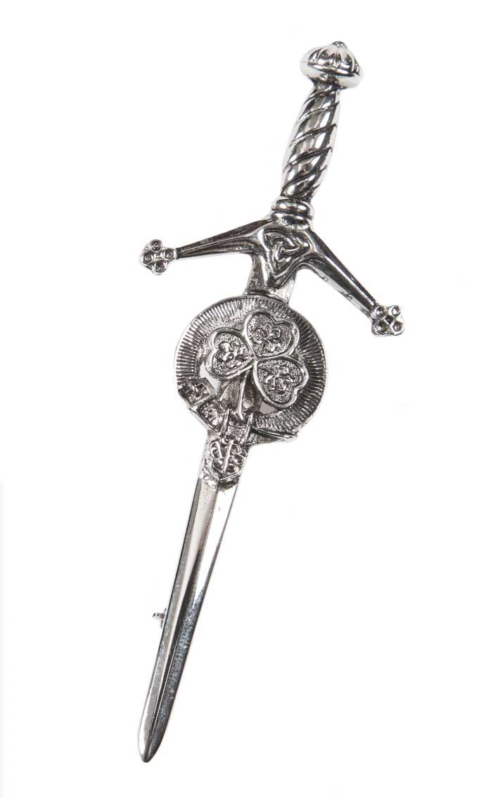 clan Shamrock Crest Kilt Pin