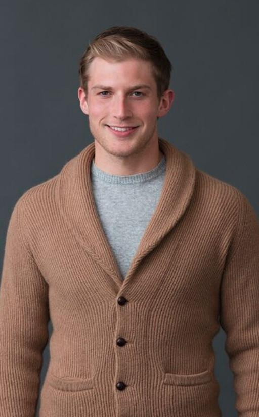clan Shawl Collar Camel Hair Cardigan