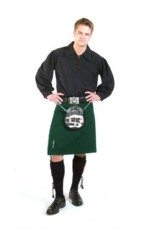 clan Single Colour Traditional 8 Yard Kilt