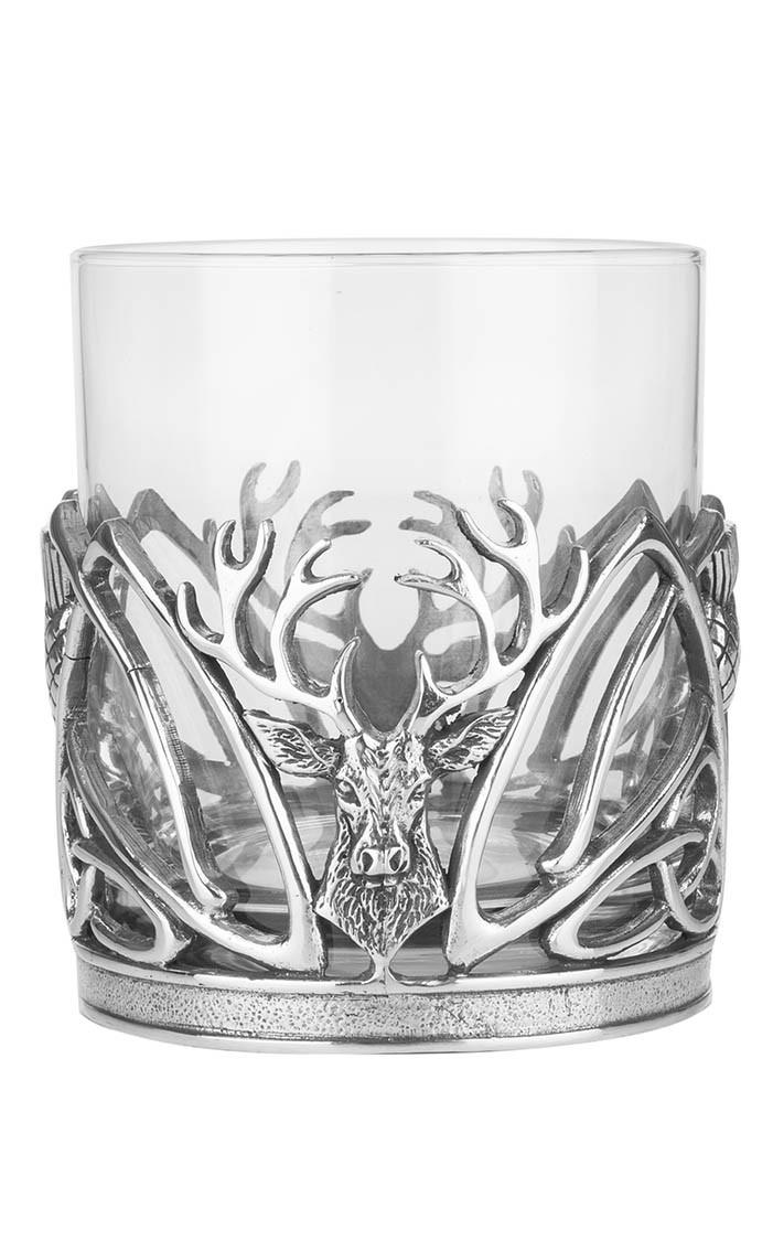 clan Stag and Thistle Whisky Tumbler
