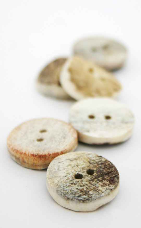 clan Stag Antler Buttons (Set of Six) Large