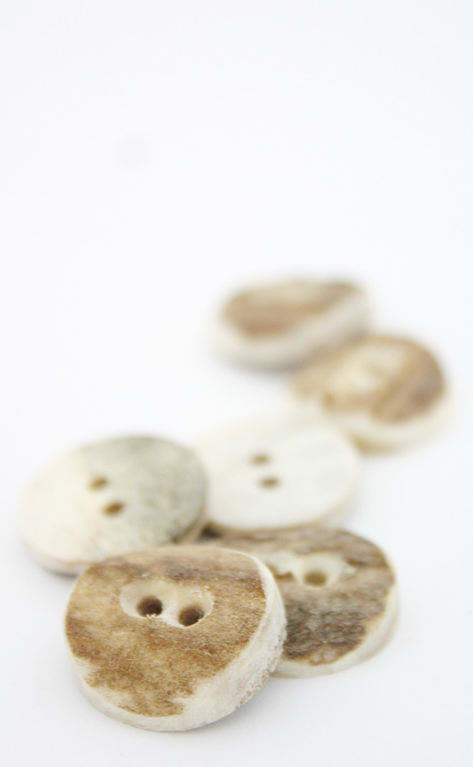 clan Stag Antler Buttons (Set of Six) Small