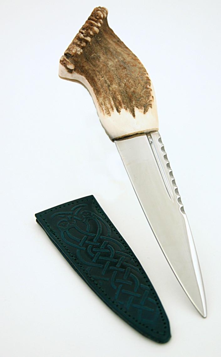 clan Stag Antler Sgian Dubh Crown End