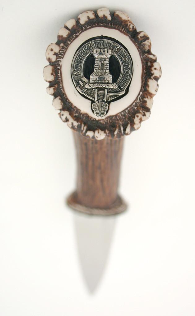 Clan Stag Handle Clan Crest Sgian Dubh