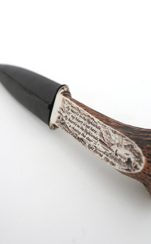 Clan Stag Handle Clan Crest Sgian Dubh