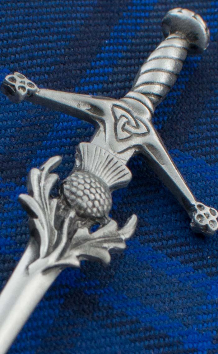 Clan Sword And Thistle Kilt Pin