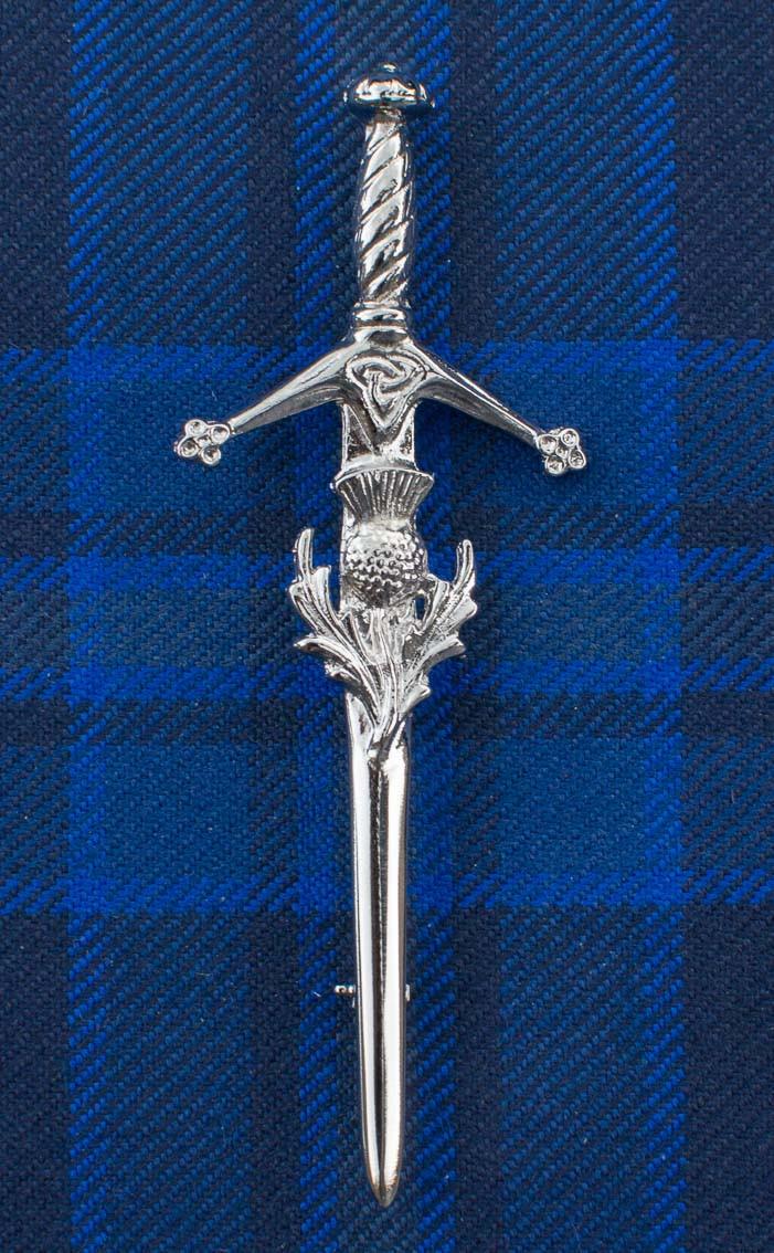 clan Sword and Thistle Kilt Pin
