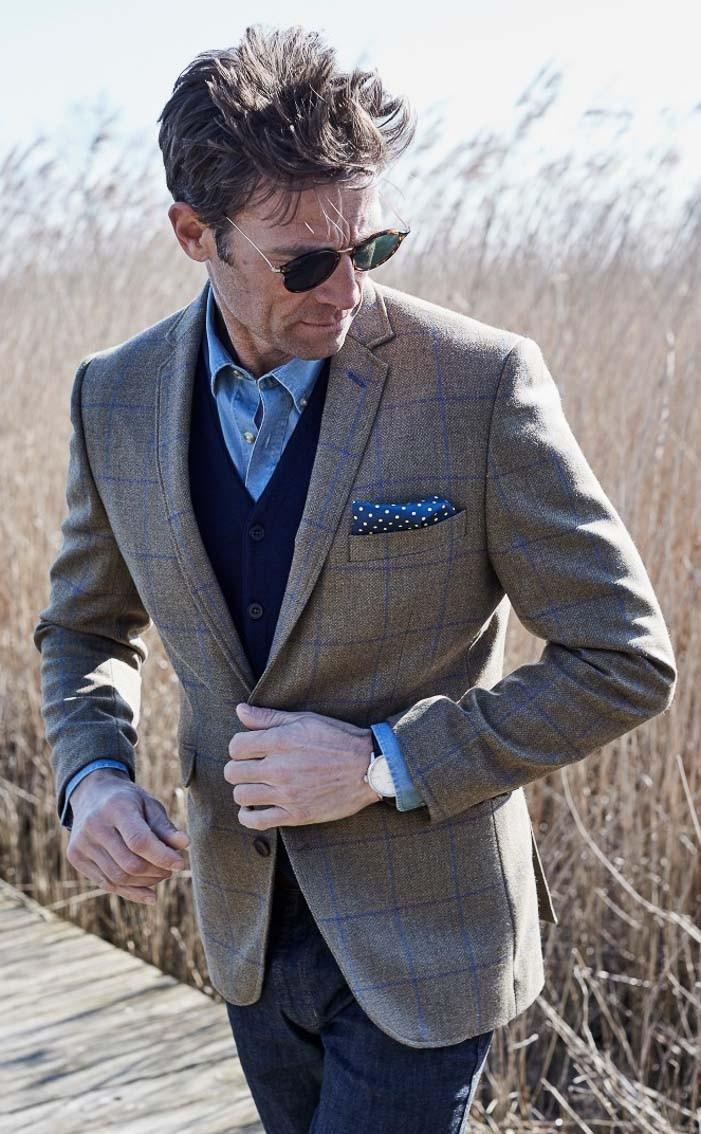 Clan Tailored Fit Tweed Jacket