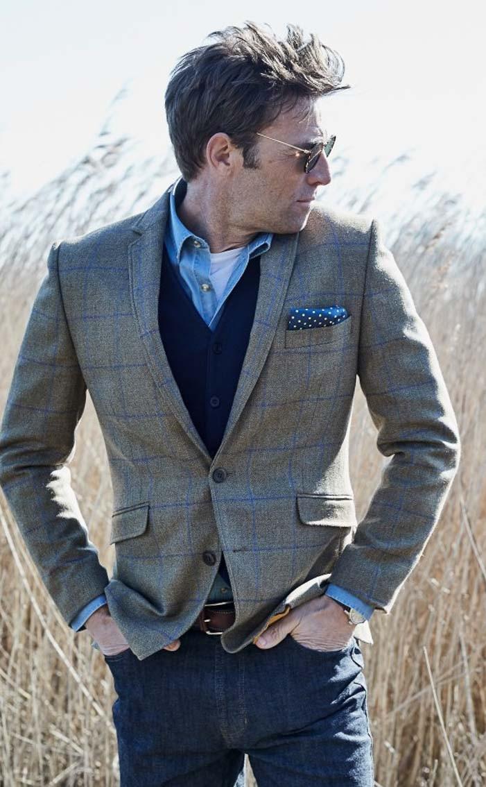 Clan Tailored Fit Tweed Jacket