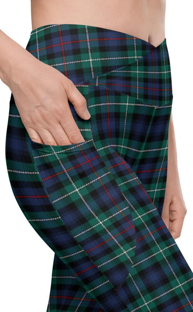 clan Tartan Crossover Leggings with Pockets