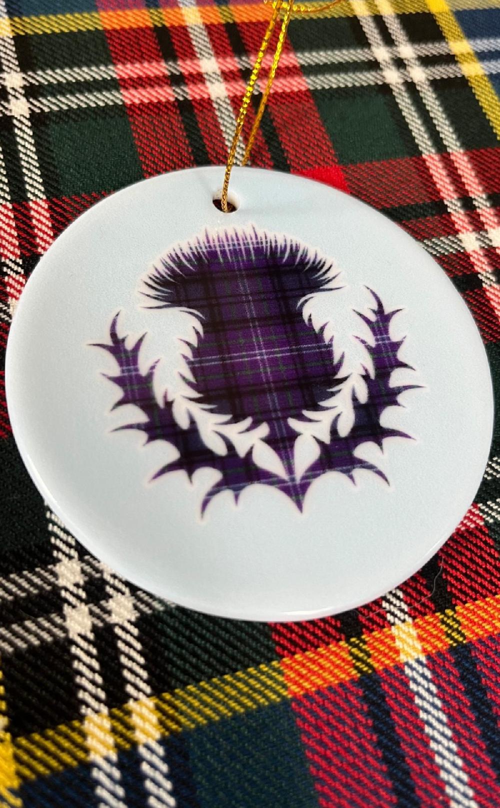 Clan Tartan Design Ceramic Ornament