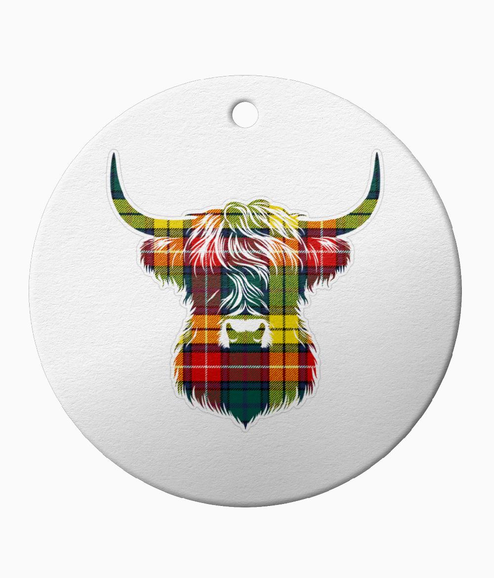 Clan Tartan Design Ceramic Ornament