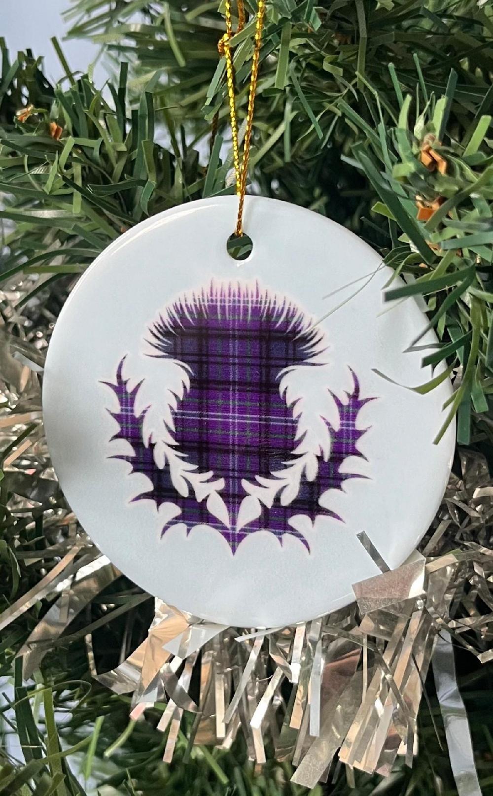clan Tartan Design Ceramic Ornament