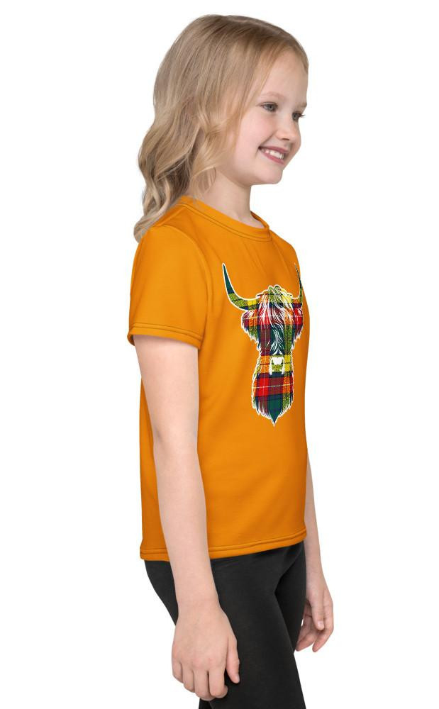 Clan Tartan Design Kids T‑Shirt