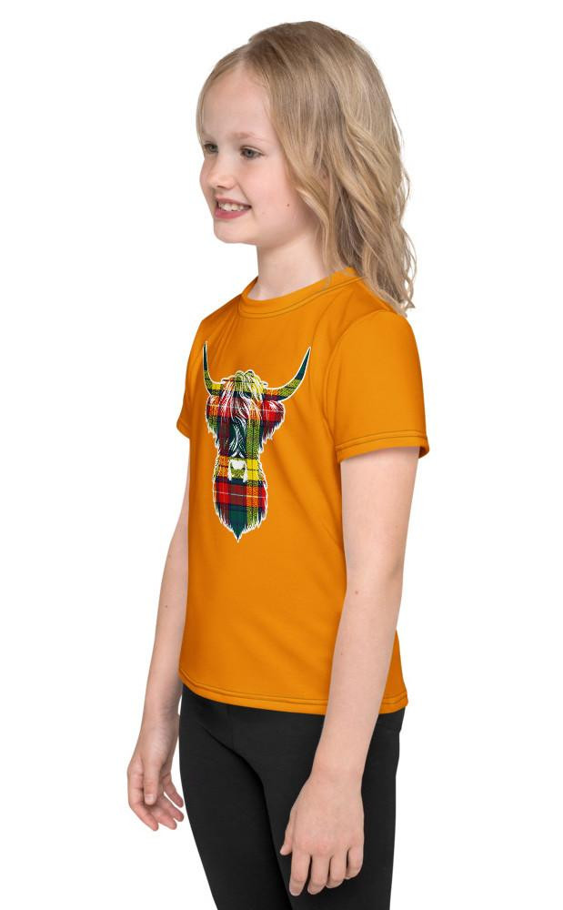 Clan Tartan Design Kids T‑Shirt
