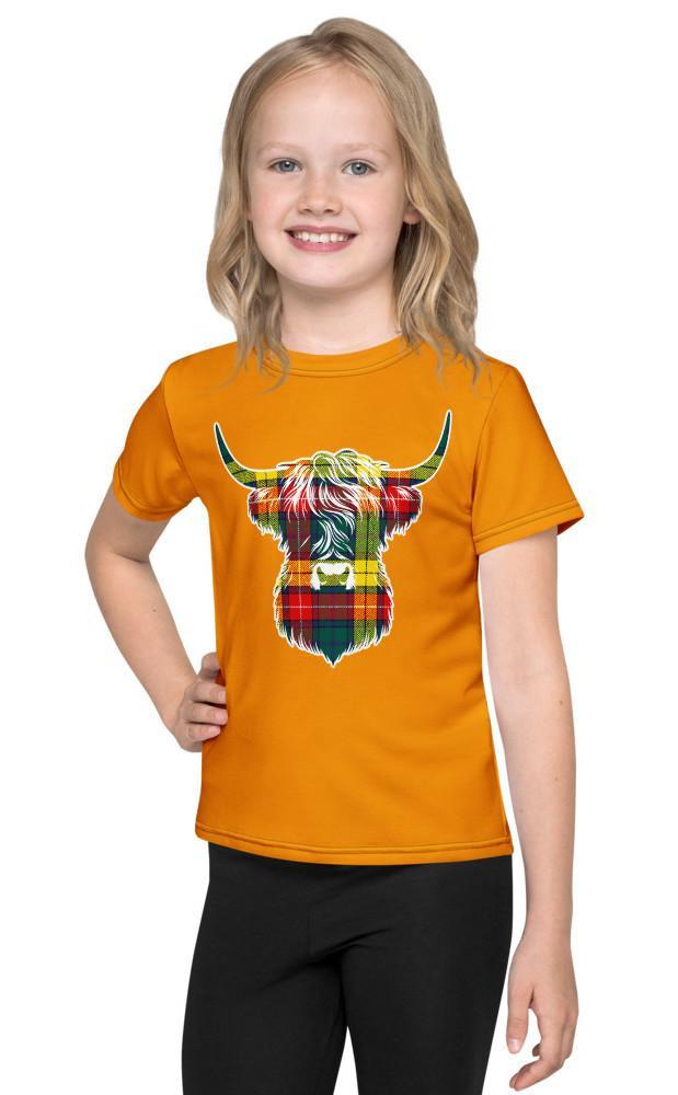clan Tartan Design Kids T‑Shirt