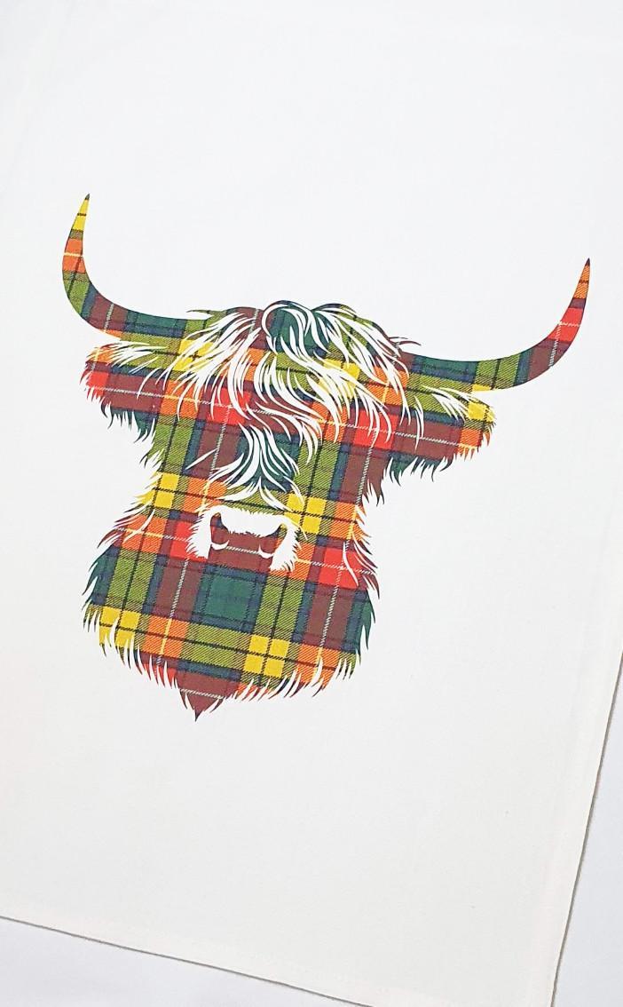 clan Tartan Design Tea Towel