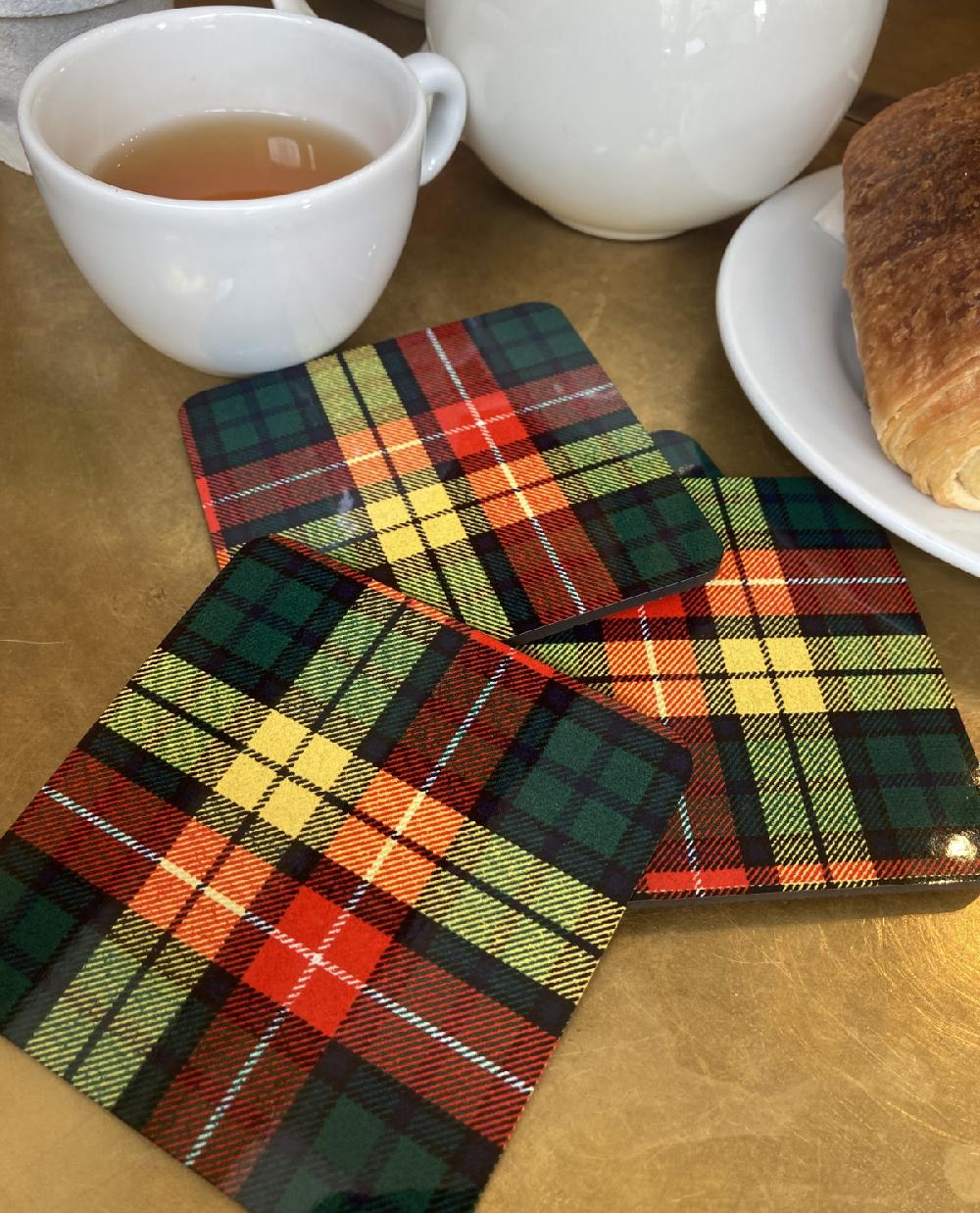 Clan Tartan Drinks Coasters ‑ Set Of 4