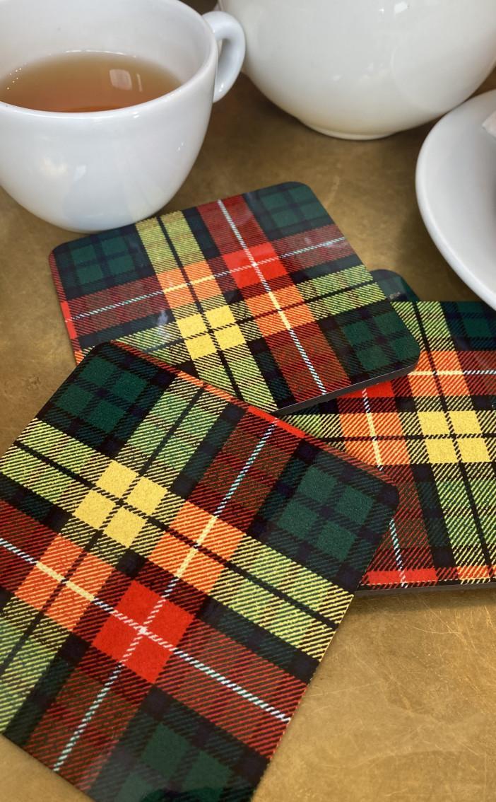 clan Tartan Drinks Coasters ‑ Set of 4