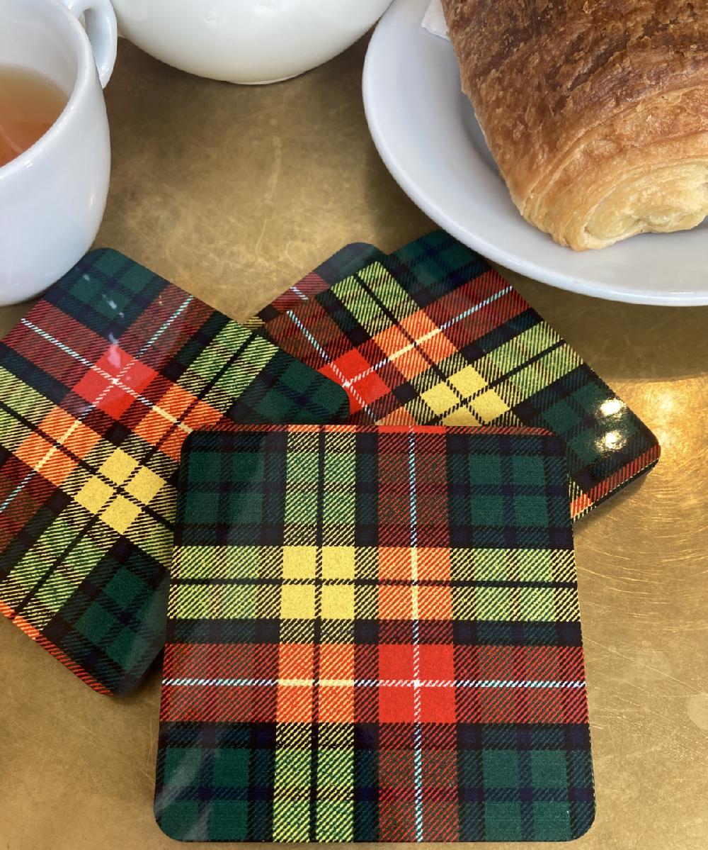 Clan Tartan Drinks Coasters ‑ Set Of 4