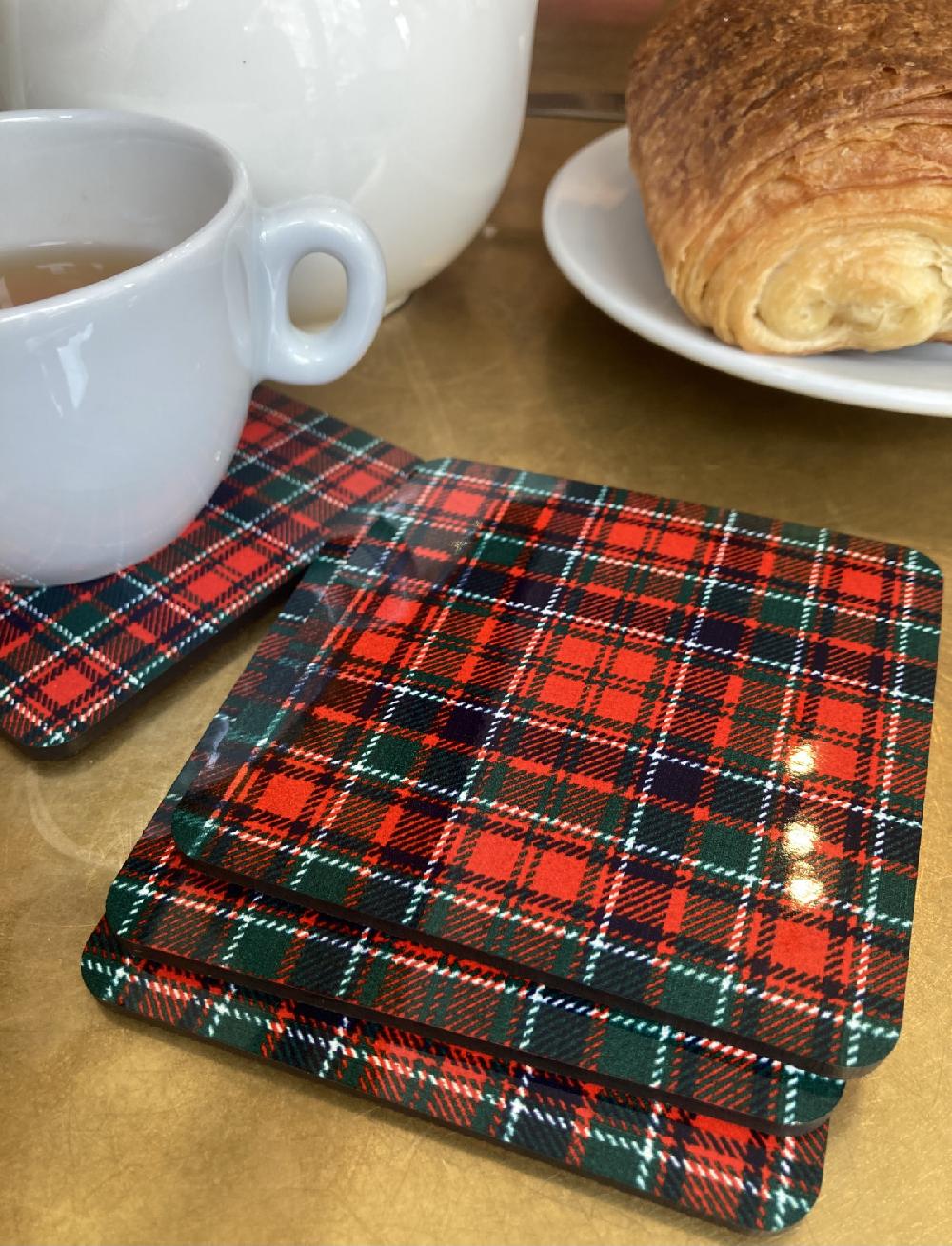 Clan Tartan Drinks Coasters ‑ Set Of 4