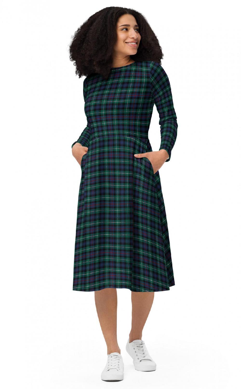 Clan Tartan Long Sleeve Dress
