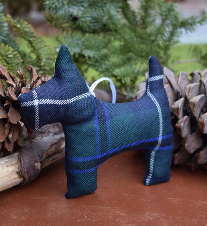 Clan Tartan Scottie Dog Decoration