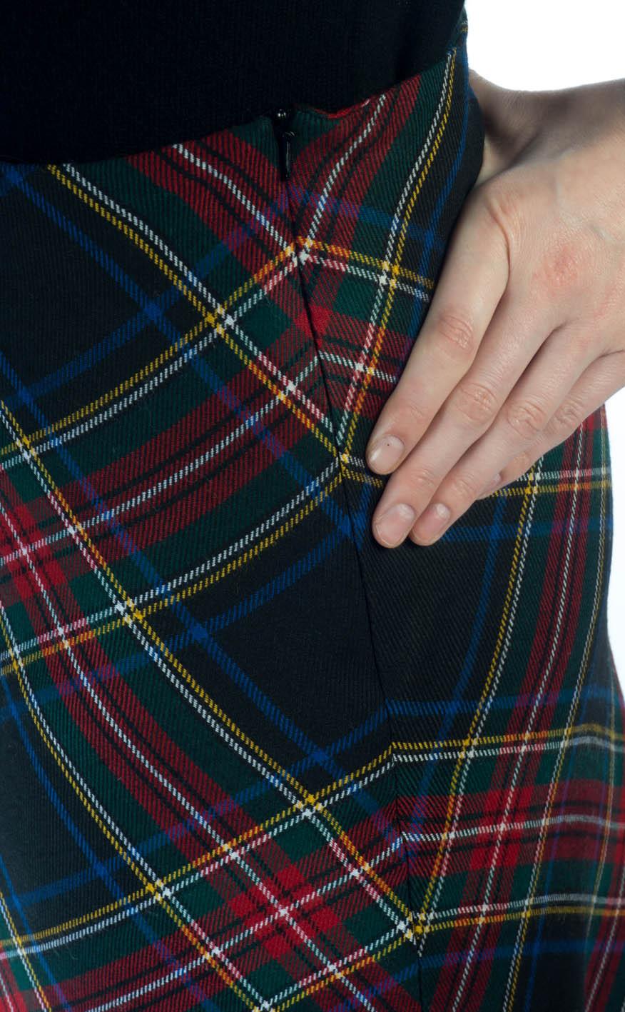 clan Tartan Skirt cut on the bias
