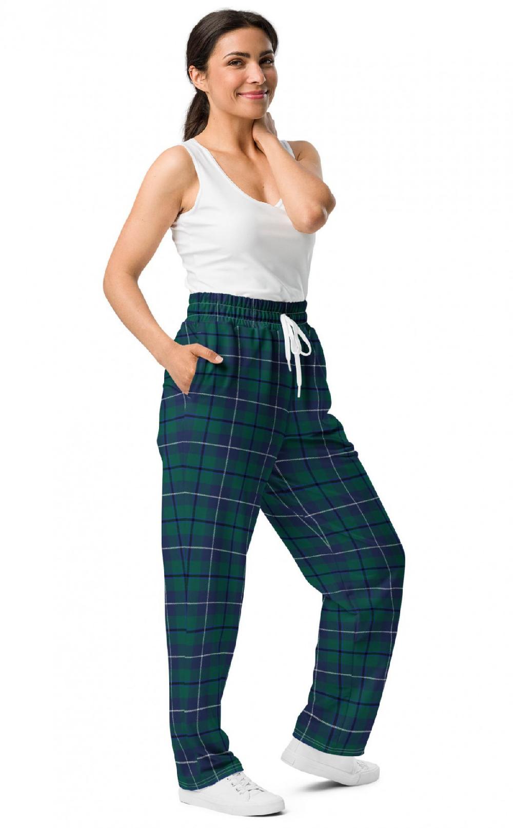 Clan Tartan Wide‑leg Joggers
