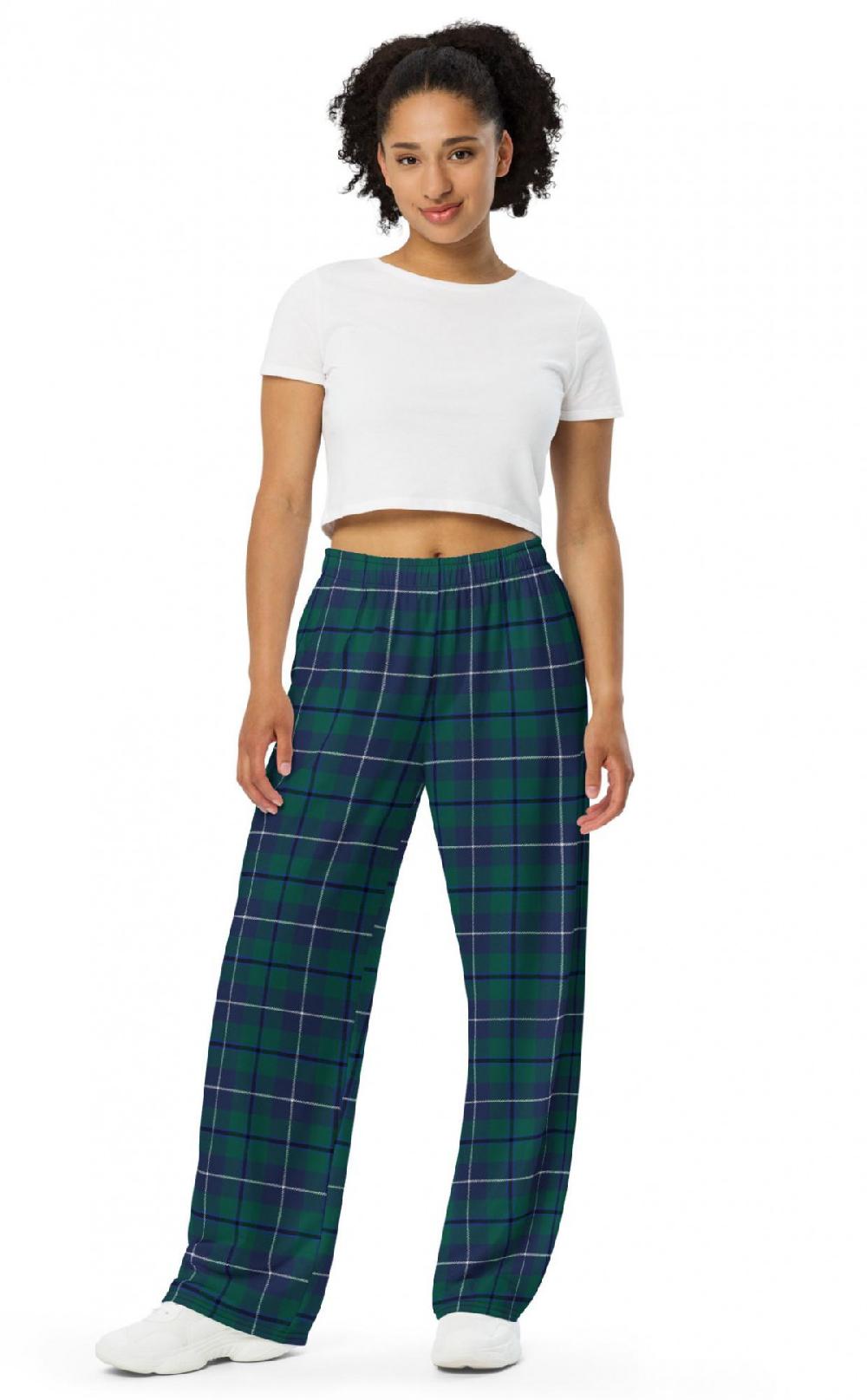 Clan Tartan Wide‑leg Trousers