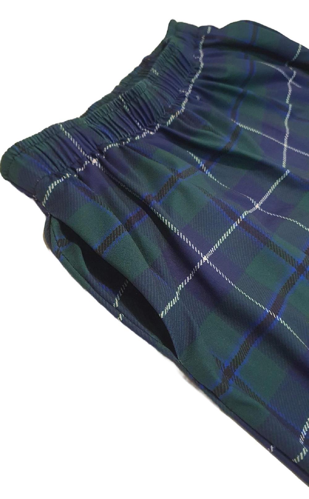 Clan Tartan Wide‑leg Trousers