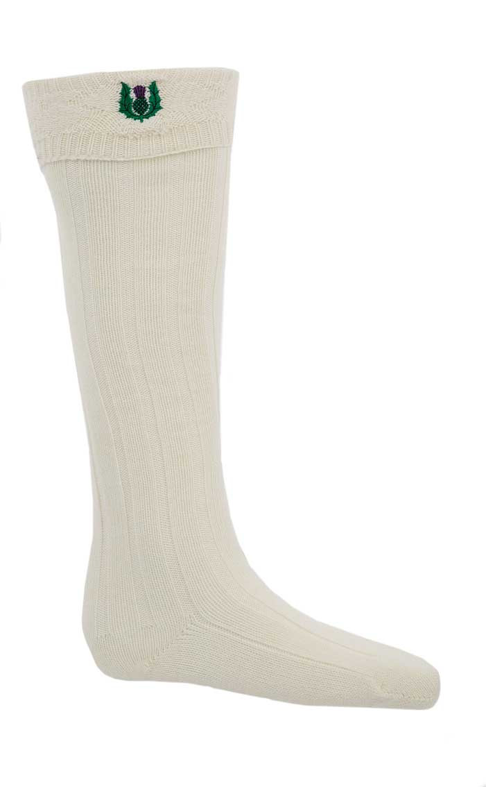 clan Thistle Embroidery Kilt Hose