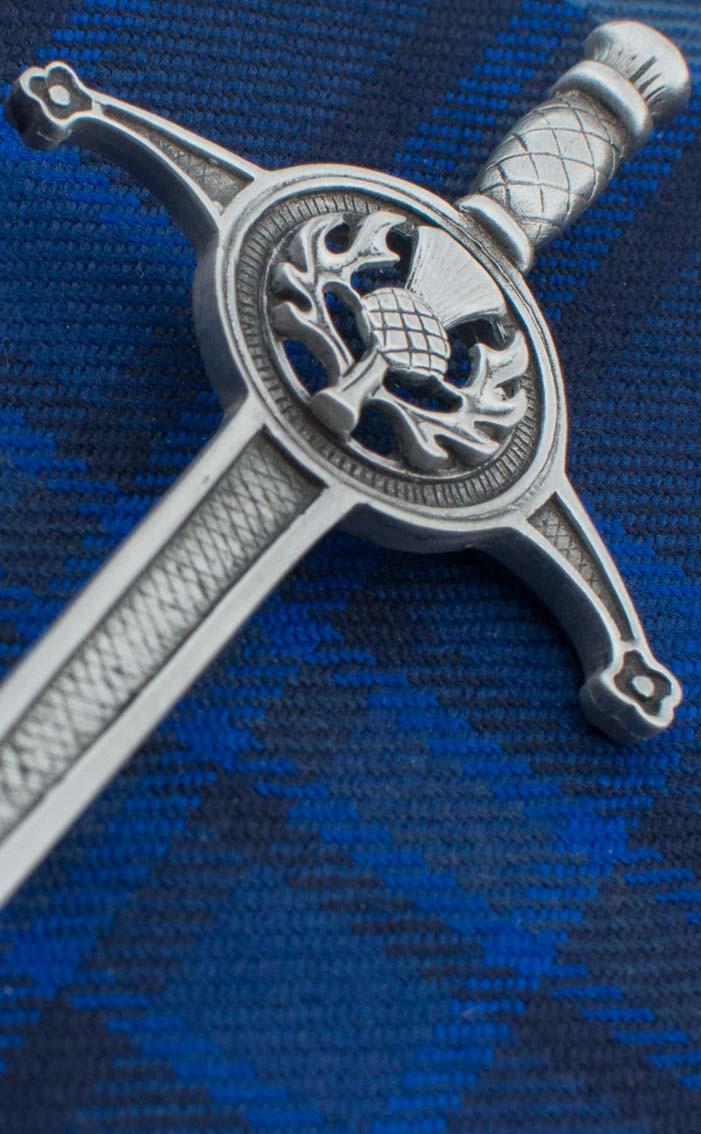 Clan Thistle Sword Kilt Pin