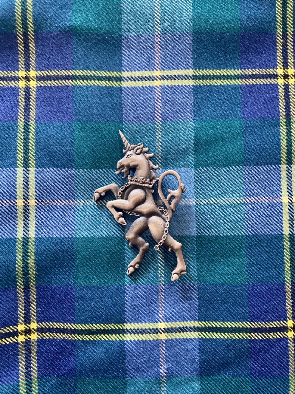 Clan Unicorn Rampant Kilt Pin Antique Style