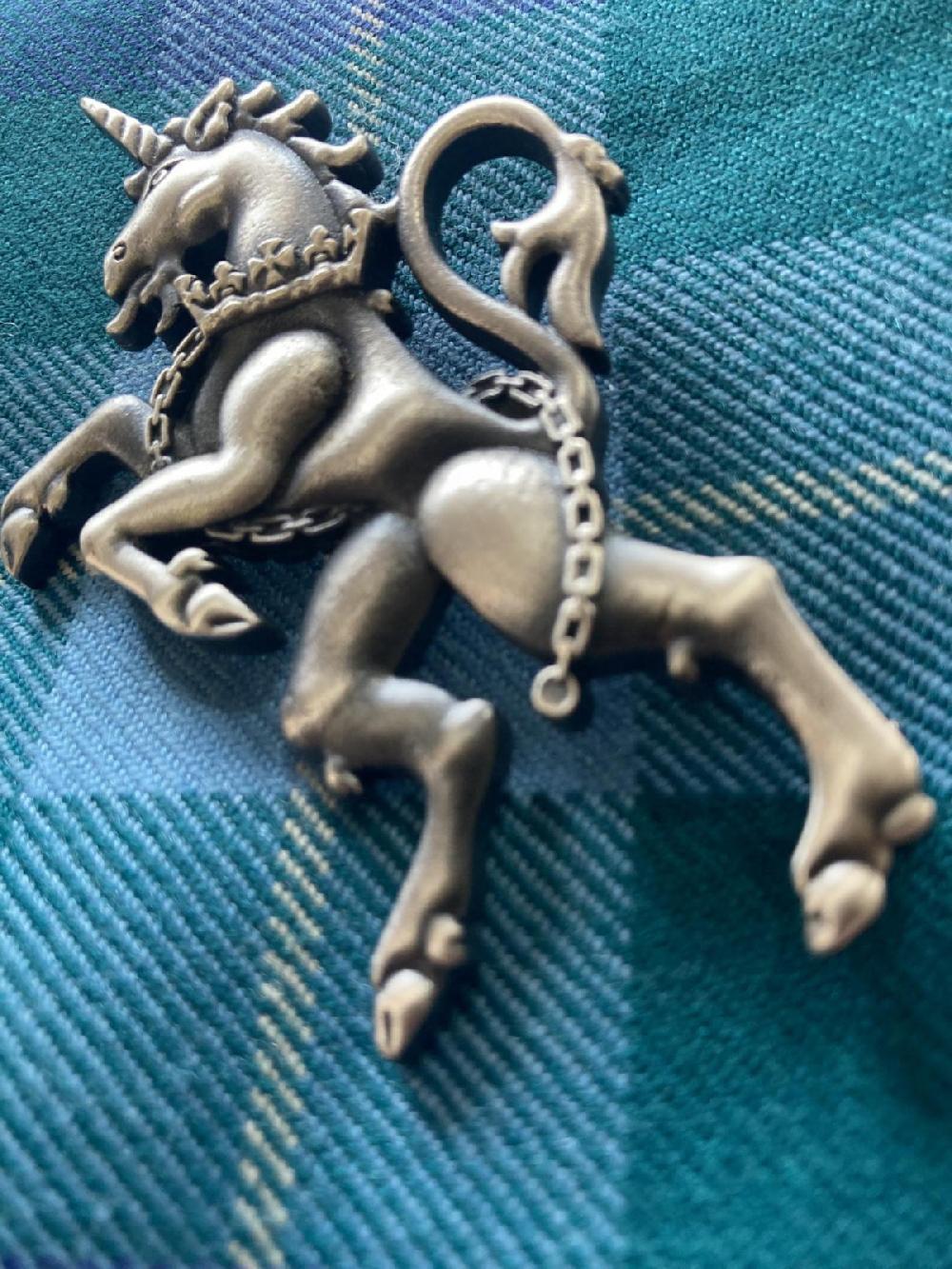 Clan Unicorn Rampant Kilt Pin Antique Style